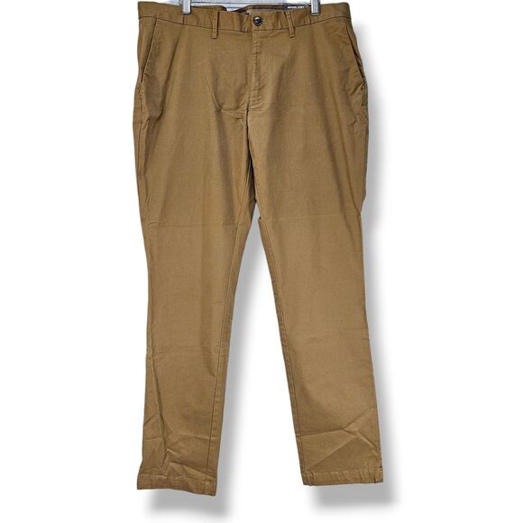 Michael Kors Slim Fit Men's Chino Pants 36x32 Husk Stretch Cotton Khaki NWT - Picture 1 of 8